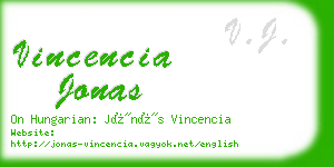 vincencia jonas business card